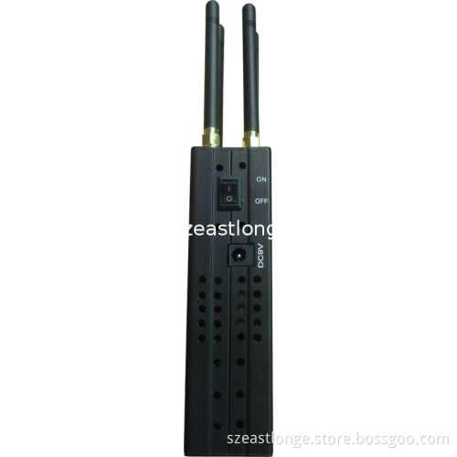 Gsm / Blue tooth Gps Signal Jammer 30dbm , Black 850mhz Cdma jammer
